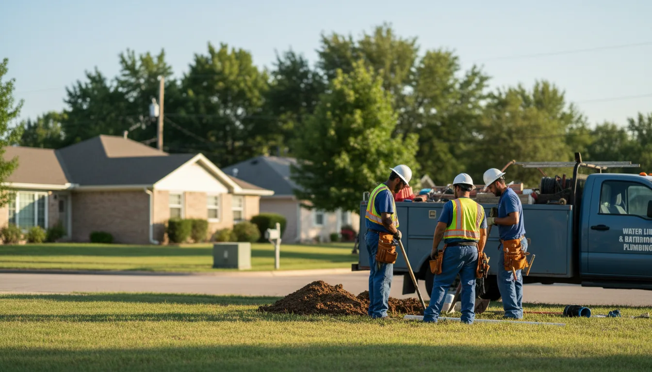 Residential water line and bathroom plumbing service in Loving, NM